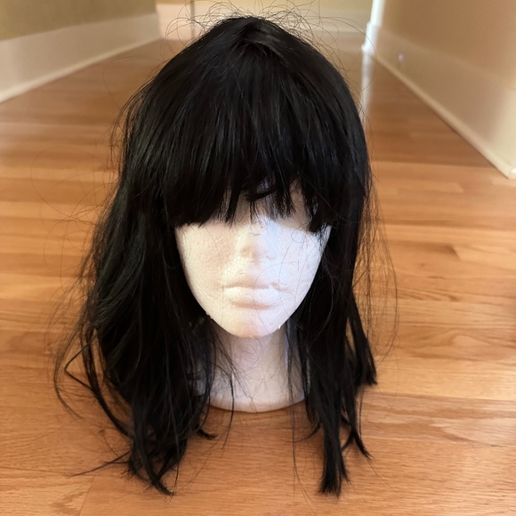 Black Pageboy Wig Halloween Wig Black Hair Wig Womens - Picture 2 of 8